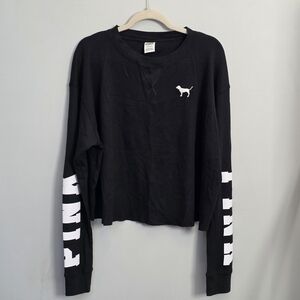 PINK Victoria's Secret Black Long Sleeve Tee